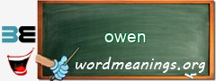 WordMeaning blackboard for owen